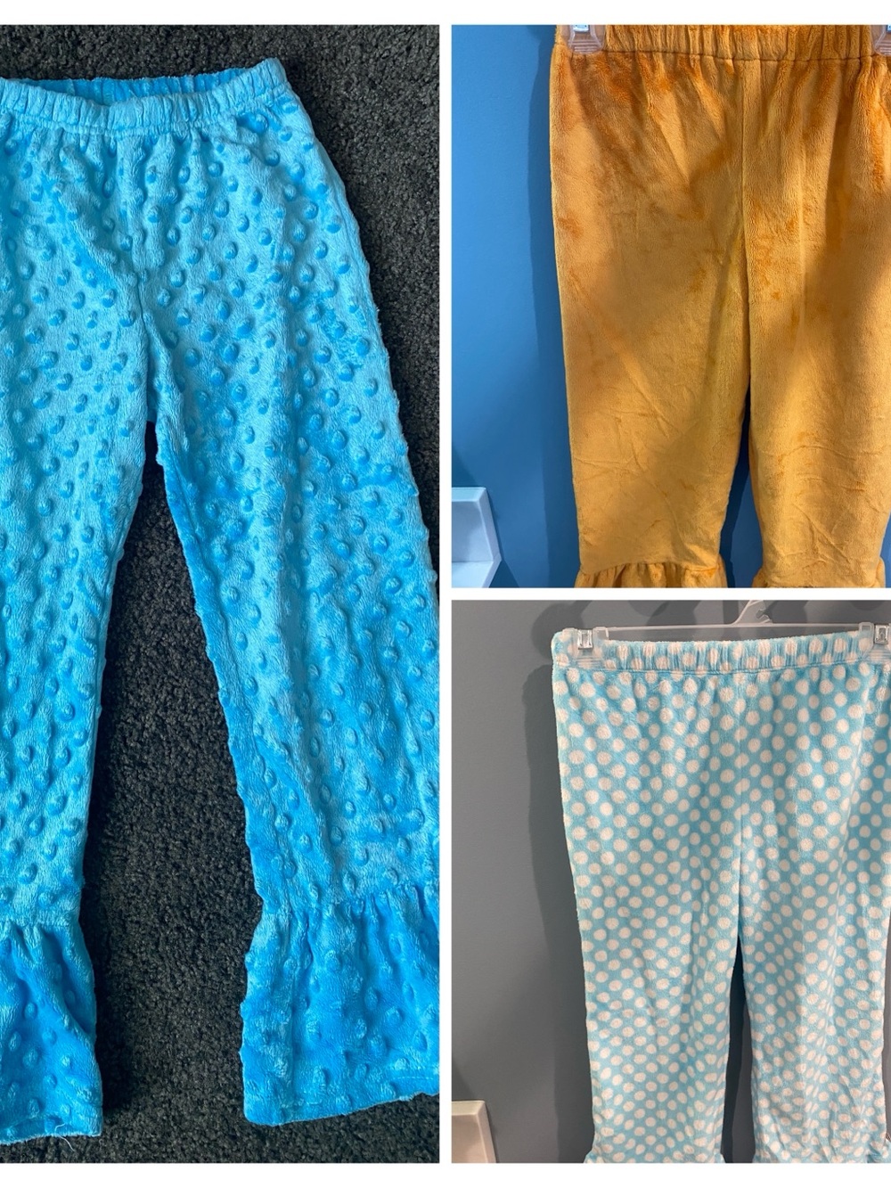 Three pair of girls Mindy ruffle pants size 7